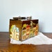 RESV Garbielgirl SALE Vintage box purse with village buildings on it - Milford