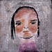 Sweetie - original mixed media 4x4 painting