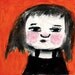 Mabel - original mixed media 4x4 painting
