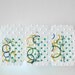 10 Embossed Washi Tape Tags Green