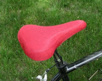 Bicycle Saddle Cover - STANDARD size - Red Metallic