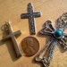 3 Metal Cross Pendants Jewelry Making Supplies-Destash,supplies