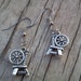 Spinning Wheel Earrings Knit Love Yarn Love Wool Sensitive Ear Friendly