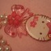 Hello Kitty Sakura Geisha Oval Cameo Pendant Pink Bow Glass Pearl Necklace