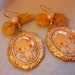 RESERVED Sugarbunnies Romantic Cameo Gold Bow Earrings