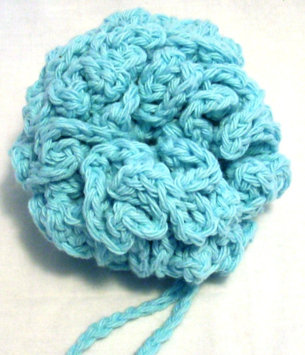 Cotton Bath Puff Crochet Shower Puff by TheHandmadeMommy on Etsy