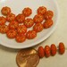 Orange Glass Flowers - 18 pcs.