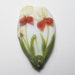 IRIS GARDEN Lampwork Focal Bead like a watercolor drawing in glass sjs sra
