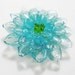 SEAFOAM DAHLIA Lampwork Glass Focal Bead handmade jewelry supplies