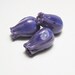GOLD PURPLE FLOWERS Lamp work Glass Floral Beads handmade jewelry supply sra