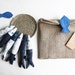 Six little sardines. Fabric fishes. Home decoration