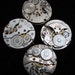Vintage Antique Round Watch Movements Steampunk Altered Art Assemblage QT 81
