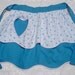Vintage Apron Tiered Petal Shape w Blue Roses