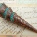 Large Spiral Turritella Shell Necklace - Copper Electroformed