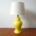 Bright Yellow Ceramic Table Lamp