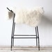 Mid Century Black Metal Stool