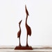Modern Teak Carved Wood Bird Figures