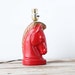 Ceramic Red Horse Head Lamp