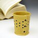 Blue dots Honey gold yellow cup