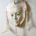 Wall Sculpture Art Mask Light Translucent Goddess Face