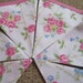 Sale - Shabby Pottery Barn Pink Rose Chic, Baby Nursery, Photo Prop, Shower Fabric 6 Bunting Flags - 4.5 Feet - READY TO GO