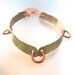 Painted Metal Copper Bracelet Golden Eco Friendly Hammered Metalwork
