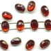 Vintage Red Rose Montee Beads - 8x6mm Ruby Glass - 2 Hole Sew On Beads - 12 Pcs