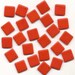 Vintage Lipstick Red Beads 14mm Flat Square Dangles - Japan