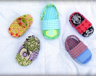 Reversible Baby Sh oe Sewing Pattern PDF loafer moccasin bootie sandal ...