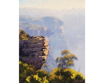 ORIGINAL PAINTINGS Blue Mountains Australia Traditional Oil by G.Gercken Award winning Artist