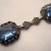 RESERVED Vintage Bracelet - Art Deco Sterling Silver - Blue Topaz