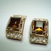 Vintage Golden Amber - Topaz BOGOFF Clip Earrings