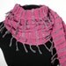 Knit Shawl /Wrap OOAK - Fiesta in Pink Mimosa & Turquoise - Item 1134