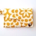 Tri-fold Credit Card / Business Card Holder/ Keyfob made w/ Designer fabric Wall Flower in Mustard