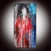 RESERVED FOR WENDY - RED DRESS (48x24) HUGE ABSTRACT ORIGINAL PAINTING WITH CERTIFICATE OF AUTHENTICITY- SEE THE CLOSE UPS