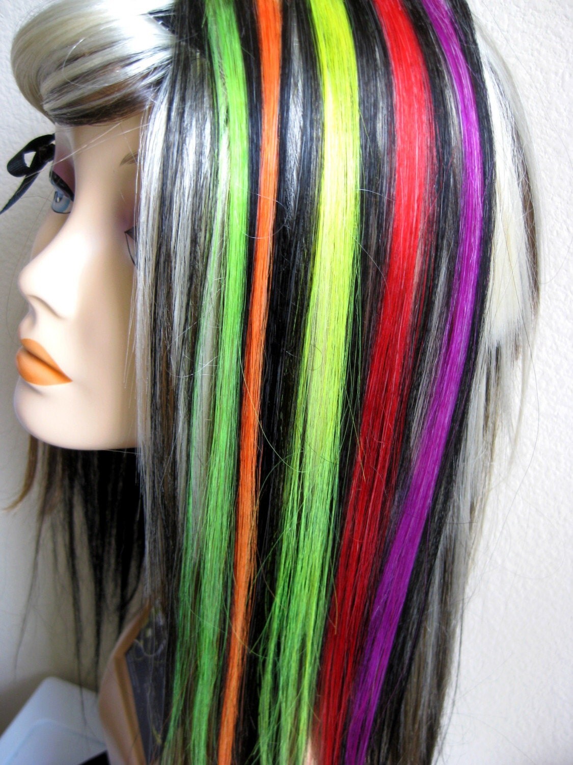 Morbid Rainbow Fringe Hair Extensions