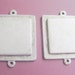 2 Square Pendant Tray Blanks Raised Tag Double Loop Made In The USA (No. ND173)