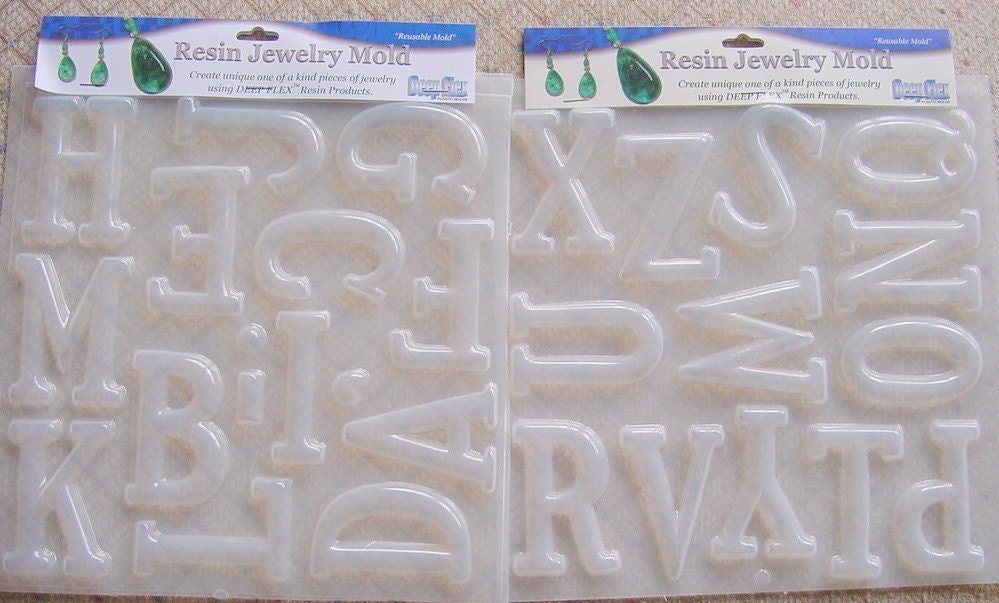 2 Deep Flex Resin Letter Molds With Punctuation 400 / 401