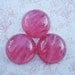 Vintage Rose Flawed Flat Back 18mm Round Glass Cabs (3)
