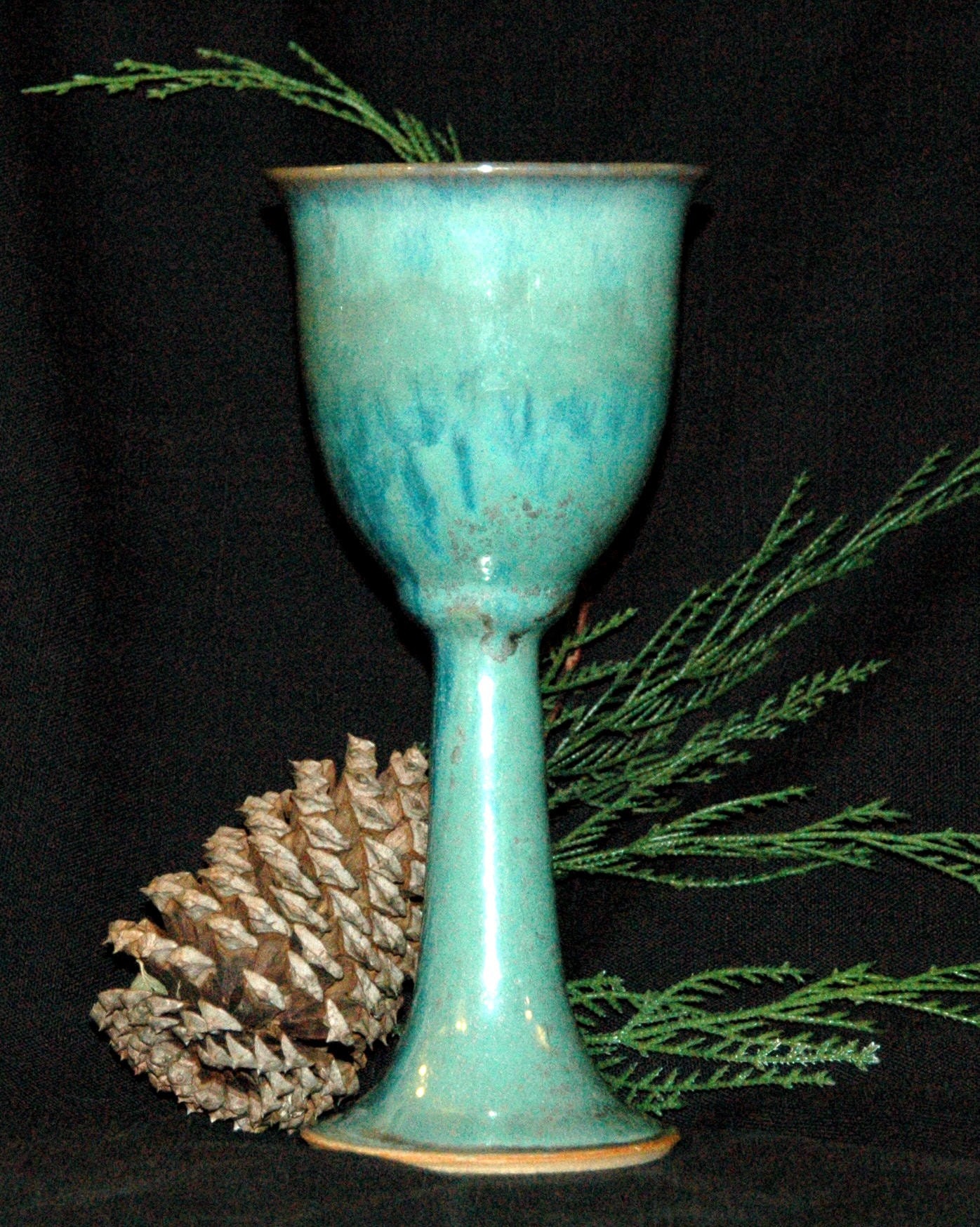 Extra Large 9 inch Tall Pottery Chalice Stoneware Communion