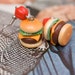 Earrings - Cheeseburger Burgers with Tomato Cheddar and Lettuce Handmade by Roscata