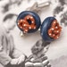 Cufflinks - Oktoberfest German Salted Pretzel on Midnight Blue Cameos Handmade by Roscata