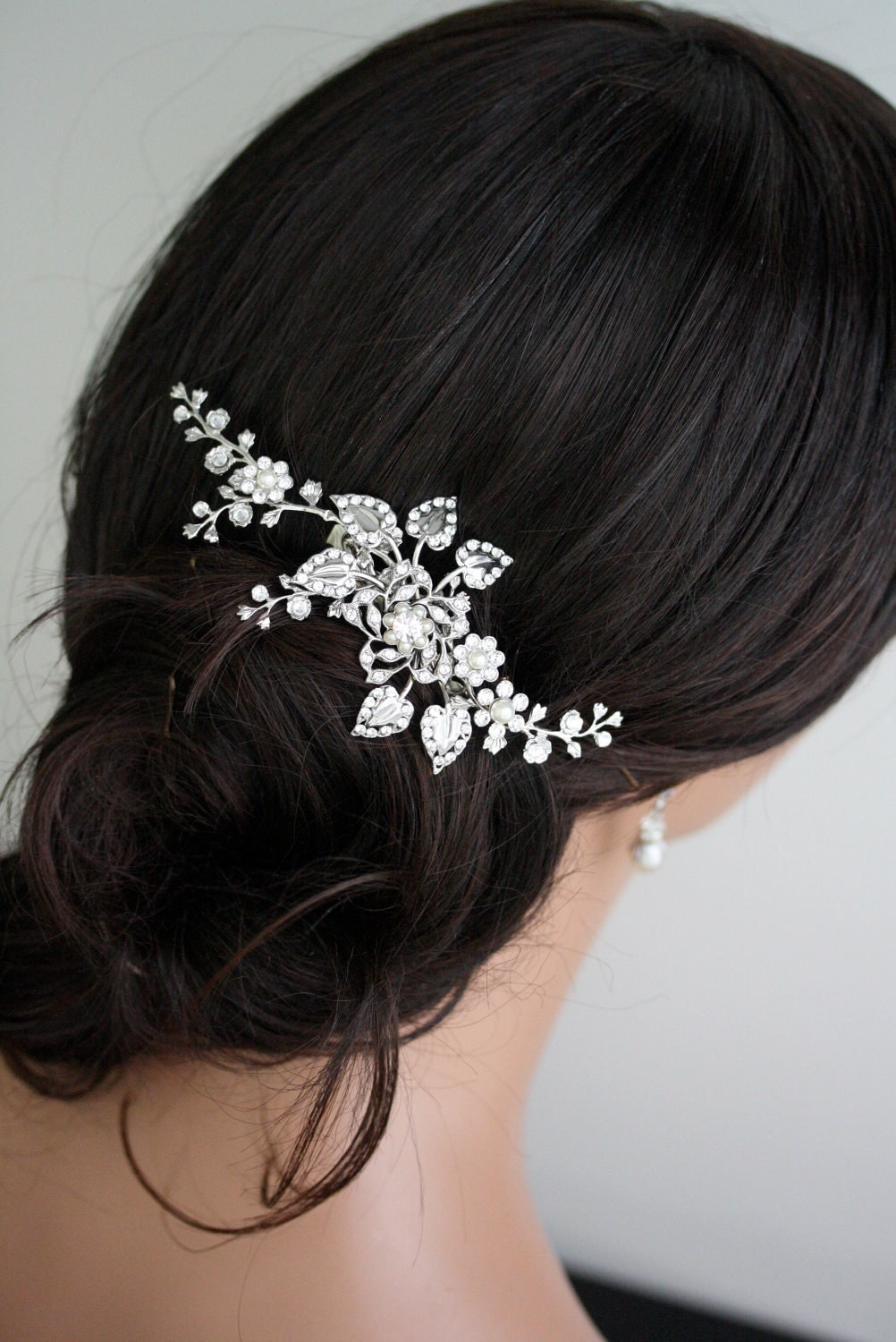 Bridal Hair Comb Wedding Hair Piece with Swarovski by LuluSplendor