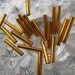 20 Czech Republic Blown Glass Gold Tube Christmas Garland Beads 15mm