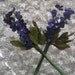 Millinery Flowers 2 Bouquets Fabric Campanulas In Purple