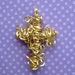Gold Cross Charm - Wire Wrapped Cross Charm - Pendant
