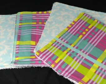 Baby Washcloths Set of 4 Ready to Ship in Designer Fabric