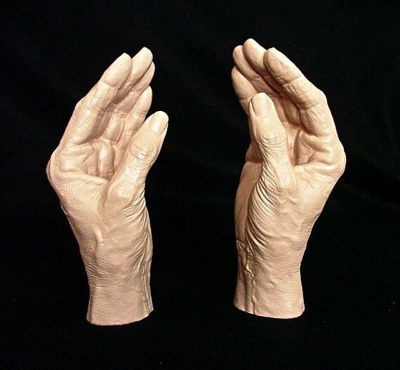 Female Life Cast Mannequin Hands Highly Detailed Elderly