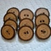 Wood or Wooden Buttons Lot of 10 Small Spalted Oak Tree Branch Buttons....1 1/8 inch....2 holes...20