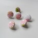 Pink Floral Decorative Fabric Covered Push Pin Set